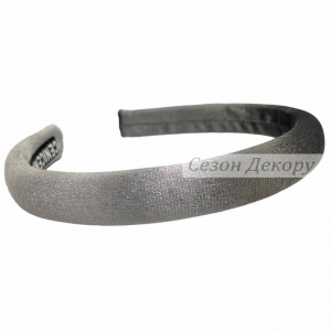 Обруч велюр-блиск 1.8 см, сірий