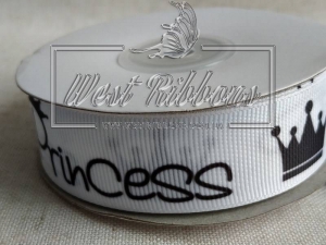 Репс 2.5 см Princess+ корона на білому *