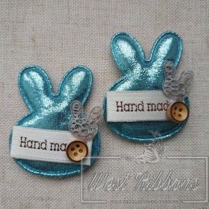 Аплікація "Зайчик Hand made", бірюзові