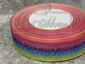 Репс Градієнт-фольга 2.5 см, яскравий