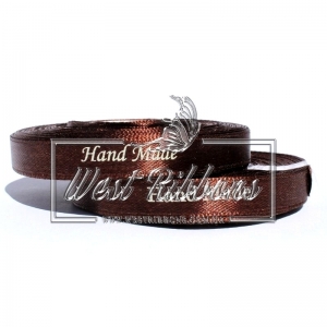 Атлас 0.9 см Hand Made, коричневий-5 метрів