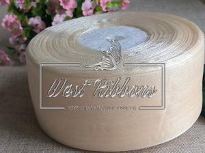 Органза 5 см, молочна РУЛОН