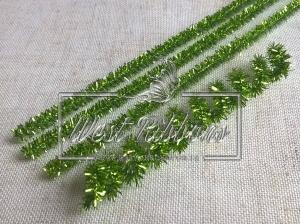 Синельний дріт з блискітками, оливковий