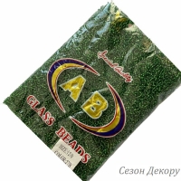 Бісер 12/0 зелений  (color 27 B ) прозорий  УПАКОВКА