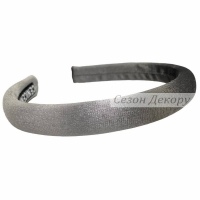 Обруч велюр-блиск 1.8 см, сірий