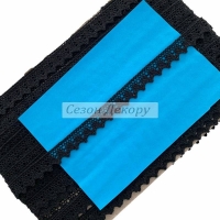 Мереживо в'язане 1.5 см (D30098), чорне