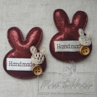 Аплікація "Зайчик Hand made", бордовий