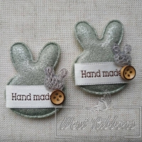 Аплікація "Зайчик Hand made", оливковий
