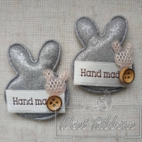 Аплікація "Зайчик Hand made", срібло