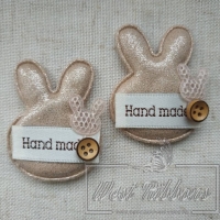 Аплікація "Зайчик Hand made", кавовий