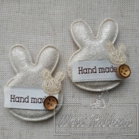 Аплікація "Зайчик Hand made", молочний