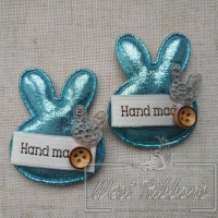 Аплікація "Зайчик Hand made", бірюзові