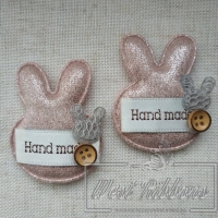 Аплікація "Зайчик Hand made", пудровий