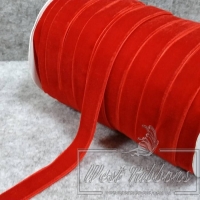 Велюр 2.5 см, червоний МЕТР