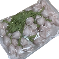 Тюльпани з органзи 4х3.5 см, кремові  (10 шт.)