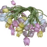 Тюльпани з органзи 4х3.5 см, Мікс  (10 шт.)