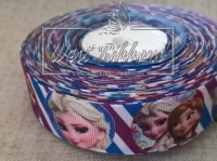 Репс 2.5 см Frozen у колах+фіолетово-синя смужка № 11