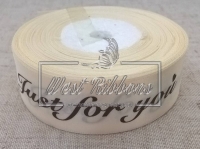 Атлас 2.5 см "Just for you", молочний